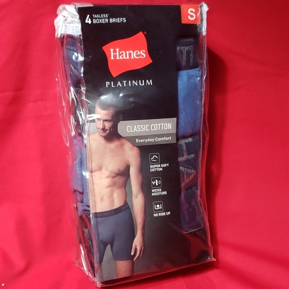 Hanes Platinum Classic Cotton Boxer Briefs 4pk